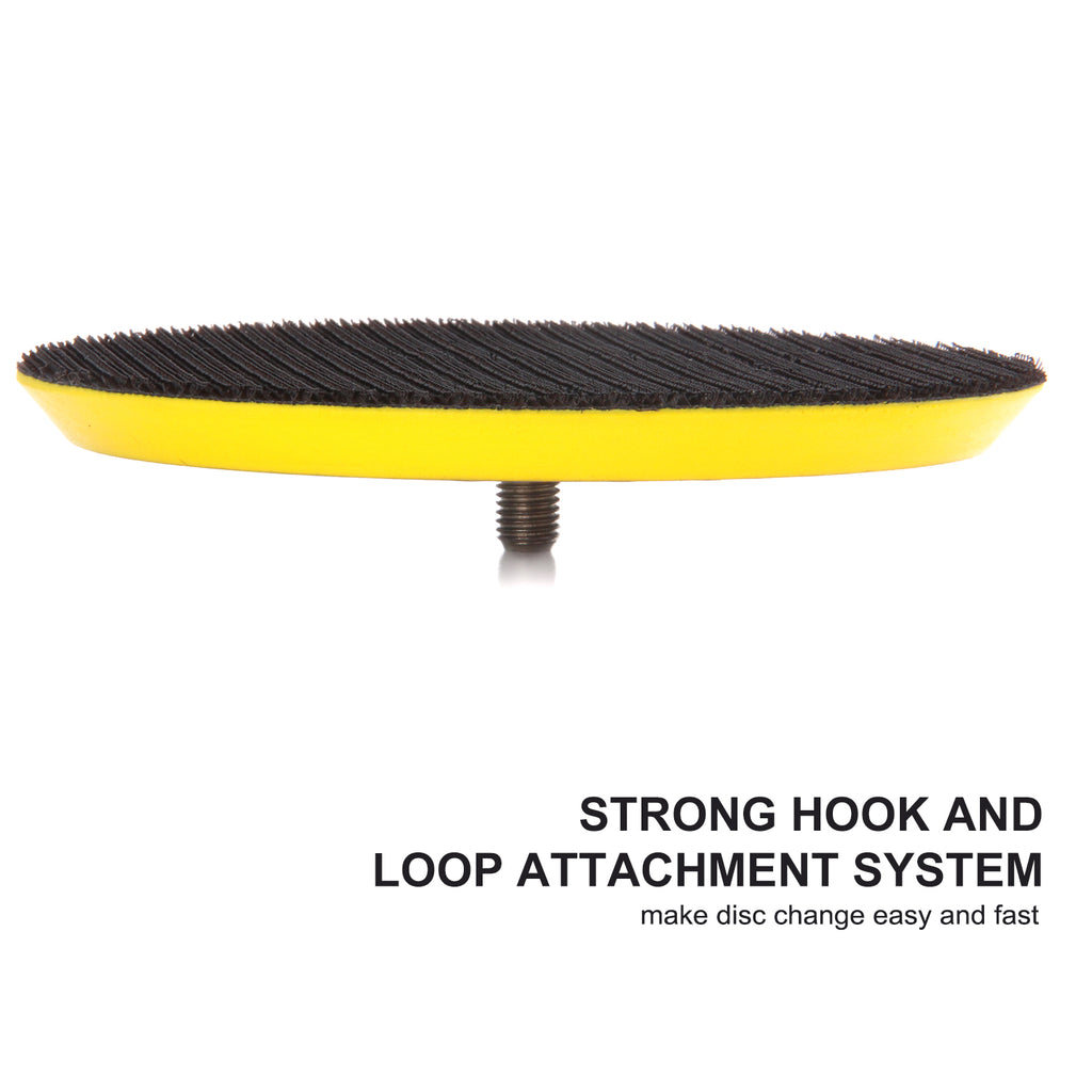 CASOMAN 5-Inch DA Polisher & Sander Pad - Hook & Loop Face - Random Orbital Backing Plate, 5/16''-24 Threads, 2 PCS Set