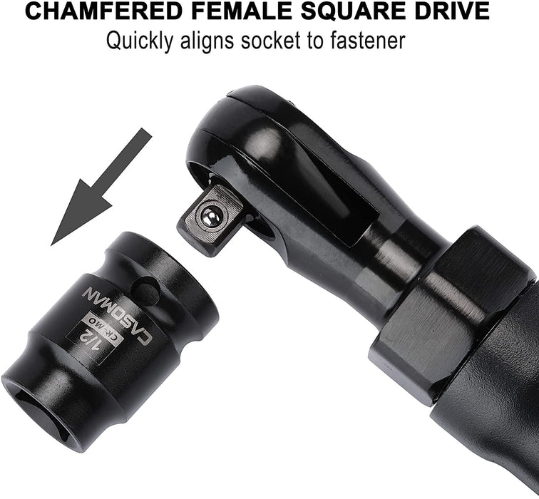 CASOMAN 8PCS 1/2-Inch Drive Pipe Plug Socket Set,SAE,Male/Female Set,7/16",1/2",5/8",9/16",Tapered Male Square Drive,Chamfered Female Square Drive