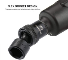 Load image into Gallery viewer, CASOMAN 12 Pieces 3/8-Inch Drive Shallow Universal Impact Socket Set, SAE, 5/16"-1", CR-MO, Swivel Socket