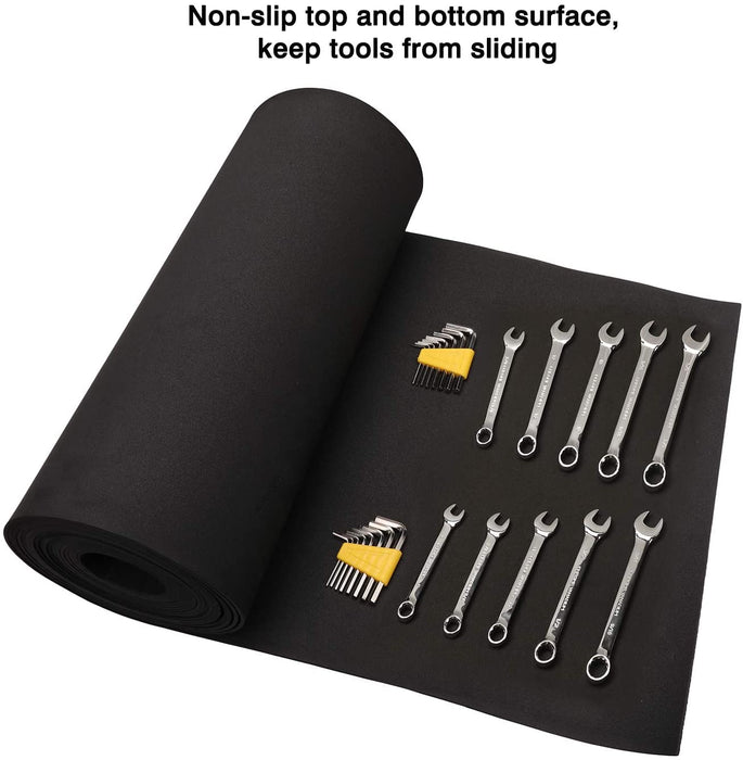 CASOMAN Professional Tool Box and Drawer Liner, Black, Easy Cut