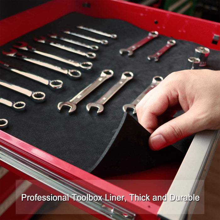 Precision Defined PU Liner Tool Box Liner Professional Grade, 18 x 24 ft,  Black 