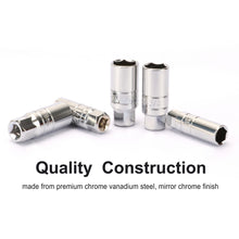 Load image into Gallery viewer, CASOMAN 3/8-Inch Drive Spark Plug Socket Set, 6-Point, 5/8-Inch, 3/4-Inch, 13/16-Inch, 14mm, 18mm, 5-Piece Set