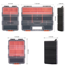 Load image into Gallery viewer, CASOMAN Hardware &amp; Parts Organizers, 4 Piece Set Toolbox, Compartment Small Parts Organizer, Versatile and Durable Storage Tool Box