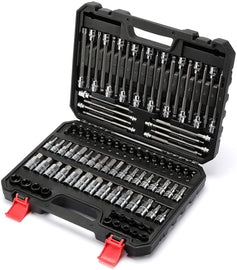 CASOMAN 107 Pieces Bit Socket Set, 1/4