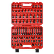 Load image into Gallery viewer, CASOMAN 84 Pieces 3/8" Dr. Master Hex Bit Impact Socket Set, CR-MO, SAE/Metric, Impact Grade, 3/8" Drive Allen Bit Socket Set