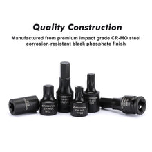Load image into Gallery viewer, CASOMAN 84 Pieces 3/8" Dr. Master Hex Bit Impact Socket Set, CR-MO, SAE/Metric, Impact Grade, 3/8" Drive Allen Bit Socket Set