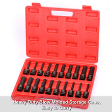 Load image into Gallery viewer, CASOMAN 1/2" Drive Master Impact Hex Bit Set, Hex Driver, SAE/Metric, 1/4" - 3/4", 6mm - 19mm, 20-Piece 1/2" Drive Allen Bit Socket Set