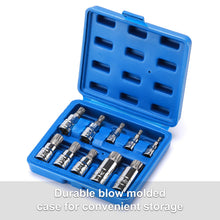 Load image into Gallery viewer, CASOMAN 10PCS 1/4-Inch, 3/8-Inch &amp; 1/2-Inch Drive XZN Triple Square Spline Bit Socket Set, M4-M18, 12 Point Tamper Proof, Cr-V Sockets and S2 Steel Bits