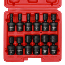 Load image into Gallery viewer, CASOMAN 1/4-Inch Drive Universal Impact Socket Set, 12 Pieces Set