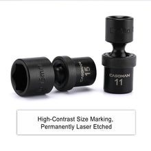 Load image into Gallery viewer, CASOMAN 1/4-Inch Drive Universal Impact Socket Set, 12 Pieces Set