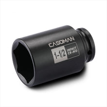 Load image into Gallery viewer, CASOMAN 6-Point 1/2-Inch Drive Deep Impact Socket- 1-1/2" (SAE),1/2-inch Drive 6 Point Axle Nut Socket for Easy Removal of Axle Shaft Nuts (1-1/2")
