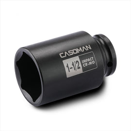 CASOMAN 6-Point 1/2-Inch Drive Deep Impact Socket- 1-1/2