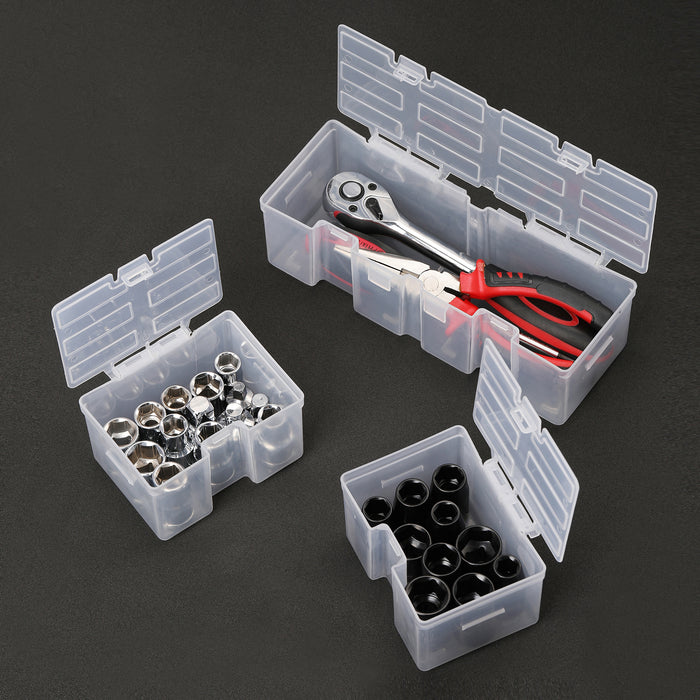 Hardware Organizer Box Screw Organizer Portable Multipurpose Organizer  Tools Organizer Box with Handle for Bolts Small Parts Beads Parts 4 Layer