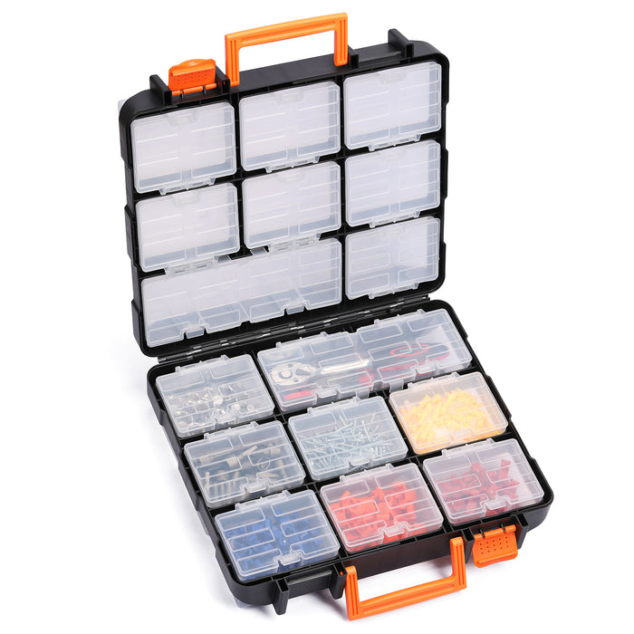 CASOMAN Tool Organizer with Removable Plastic Box Hardware & Parts Organizers, Versatile and Durable