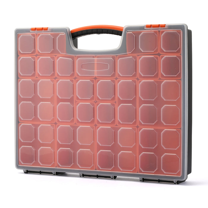Portable Storage Organizer, 62 Compartments, 18 1/2L x 3 3/8H x
