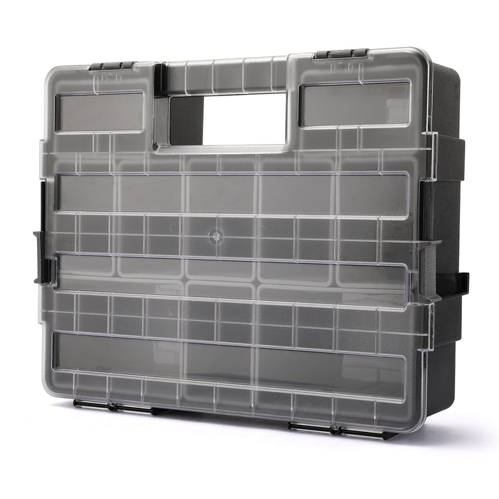 CASOMAN Transparent Portable Organizer with 10 Removable & Deep