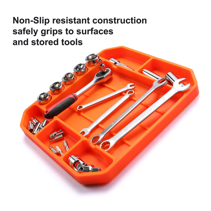 CASOMAN 3PCS Non-Slip Flexible Tool Tray, Original Tool Tray Organizer