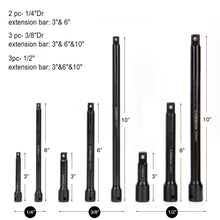 Load image into Gallery viewer, CASOMAN 18-Piece Drive Tool Accessory Set, Black Phosphate Finish, Includes Socket Adapters, Extensions and Universal Joints and Impact Coupler
