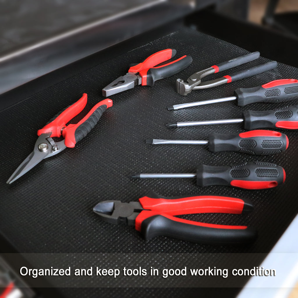 CASOMAN Professional Tool Box Liner and Drawer Liner 18 inch x 24 feet,Easy Cut Non-Slip Foam Rubber Toolbox Drawer Liner Mat - Adjustable Thick Cabinet Liners