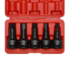 Load image into Gallery viewer, CASOMAN 3/4 Inch Drive Impact Hex Driver Set, 5-Pieces, Metric, 14mm, 17mm, 19mm, 22mm, 24mm, 3/4" Drive Master Impact Hex Bit Set, CR-MO, Impact Grade,...