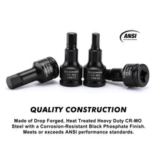 Load image into Gallery viewer, CASOMAN 3/4 Inch Drive Impact Hex Driver Set, 5-Pieces, Metric, 14mm, 17mm, 19mm, 22mm, 24mm, 3/4" Drive Master Impact Hex Bit Set, CR-MO, Impact Grade,...