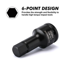 Load image into Gallery viewer, CASOMAN 3/4 Inch Drive Impact Hex Driver Set, 5-Pieces, Metric, 14mm, 17mm, 19mm, 22mm, 24mm, 3/4" Drive Master Impact Hex Bit Set, CR-MO, Impact Grade,...
