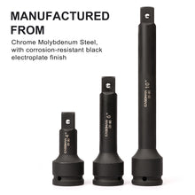 Load image into Gallery viewer, CASOMAN 3/4” Drive Impact Extension Bar, Cr-Mo Steel ,3-Piece Set , 4”, 6”, 10” ext. bar