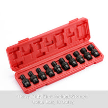 Load image into Gallery viewer, CASOMAN 10 PCS 3/8" Drive Standard Universal Impact Socket Set, 6 Point, CR-MO, Metric,10-19mm