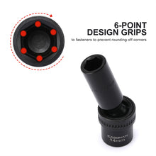 Load image into Gallery viewer, CASOMAN 10 PCS 1/2" Drive Deep Universal Impact Socket Set, Metric,10-19mm