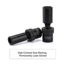 Load image into Gallery viewer, CASOMAN 10 PCS 1/2" Drive Deep Universal Impact Socket Set, Metric,10-19mm