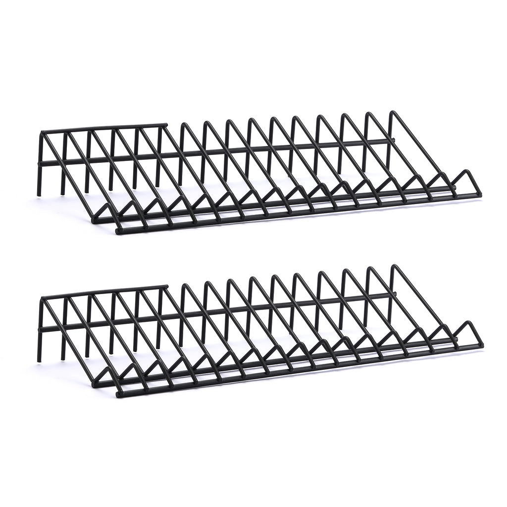CASOMAN Plier Organizer Rack, 2 Pack, Pliers Cutters Organizer, Stores Spring Loaded, Black, 16-Slot Plier Rack, Keep Pliers Organized in Tool Drawer