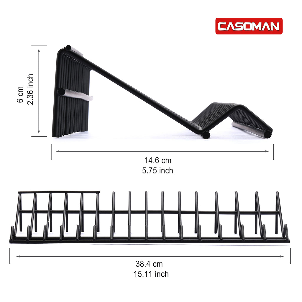 CASOMAN Plier Organizer Rack, 2 Pack, Pliers Cutters Organizer, Stores Spring Loaded, Black, 16-Slot Plier Rack, Keep Pliers Organized in Tool Drawer