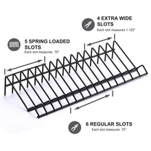Load image into Gallery viewer, CASOMAN Plier Organizer Rack, 2 Pack, Pliers Cutters Organizer, Stores Spring Loaded, Black, 16-Slot Plier Rack, Keep Pliers Organized in Tool Drawer