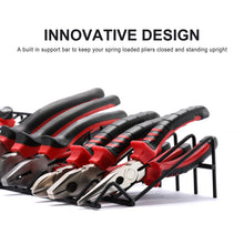 Load image into Gallery viewer, CASOMAN Plier Organizer Rack, 2 Pack, Pliers Cutters Organizer, Stores Spring Loaded, Black, 16-Slot Plier Rack, Keep Pliers Organized in Tool Drawer