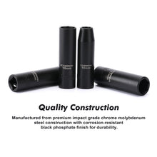 Load image into Gallery viewer, CASOMAN 11 Pieces 1/2-Inch Drive Deep Impact Socket Set, 6-Point, Metric, 10mm to 24mm