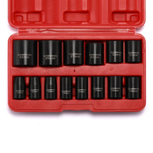 Load image into Gallery viewer, CASOMAN 14 Pieces 1/2-Inch Drive Shallow Impact Socket Set, Metric, 6-Point, 11mm to 32mm