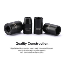 Load image into Gallery viewer, CASOMAN 14 Pieces 1/2-Inch Drive Shallow Impact Socket Set, Metric, 6-Point, 11mm to 32mm