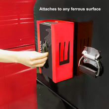Load image into Gallery viewer, CASOMAN Magnetic Glove/Tissue Dispenser, 8LBS Capacity, Black Glove Dispenser Wall Mount, Glove Holder for Wall Mount, Magnetic Glove Box Holder