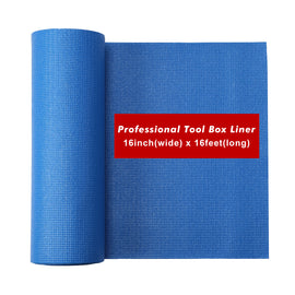 CASOMAN Professional Grade High Grip Tool Box Liner, Drawer Liner, and Shelf Liner, Blue,16inch(W)x 16feet(L),Adjustable Thick Cabinet Liners