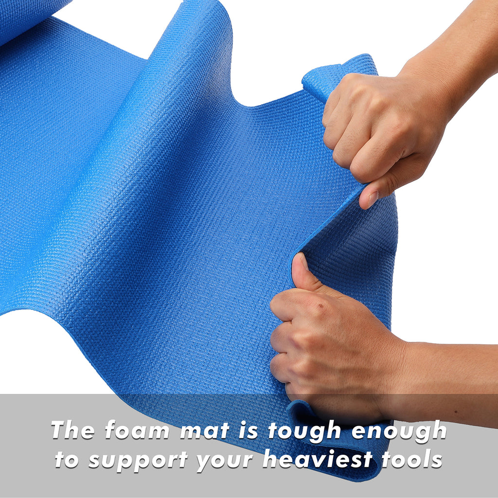 CASOMAN Professional Grade High Grip Tool Box Liner, Drawer Liner, and Shelf Liner, Blue,16inch(W)x 16feet(L),Adjustable Thick Cabinet Liners