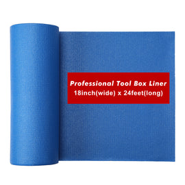 CASOMAN Professional Tool Box and Drawer Liner,Blue,Easy Cut Non-Slip Foam Rubber Toolbox Drawer Liner,18inch(W)X24feet(L)