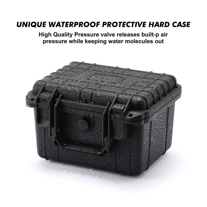 CASOMAN 10.5-Inch Waterproof & scratch-Proof Box, with Shock- Proof Sponge , IP67 Water Proof Grade, Waterproof Hard Case with Foam Insert