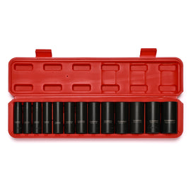 CASOMAN 1/2-Inch Drive Deep Impact Socket Set, 13 Pieces Set, 7/16