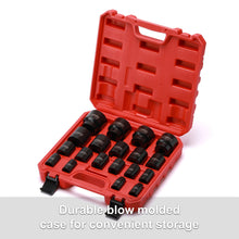 Load image into Gallery viewer, CASOMAN 19 Piece 1/2-Inch Drive Standard Impact Socket Set, SAE, Shallow, 3/8" to 1-1/2", Cr-Mo Alloy Steel, Radius Corner Design, Impact Grade