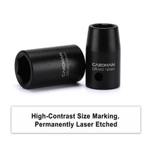 Load image into Gallery viewer, CASOMAN 26 Piece 1/2 Inch Drive Impact Socket Set,Metric,Shallow,10mm to 36mm, Cr-Mo Alloy Steel, Radius Corner Design, Impact Grade