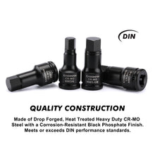 Load image into Gallery viewer, CASOMAN 3/4 Inch Drive Impact Hex Driver Set, 5-Pieces, SAE, 3/4", 7/8", 1", 1-1/8", 1-1/4", 3/4" Drive Master Impact Hex Bit Set, CR-MO, Impact Grade, One-Piece Construction