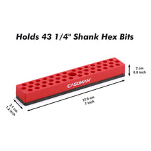 Load image into Gallery viewer, CASOMAN 1/4" Hex Bit Organizer with Magnetic Base